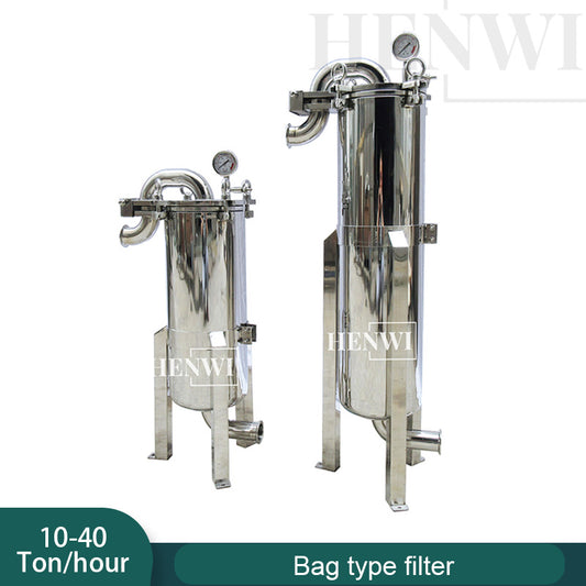 Henwi HWAM-Bag Type Liquid Filter 0.5~200 Um Sealing Flange Type PP Filtering Bag Single/Double/Multi Bag Filter Housing Cartridge Tank