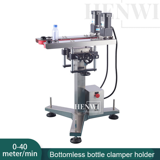 Henwi HWAM-Bottomless Bottle Clamping Machine Holder Full-Automatic Bottomless Side Transfer Belt Conveyor Clamping Bottle Conveying Machine