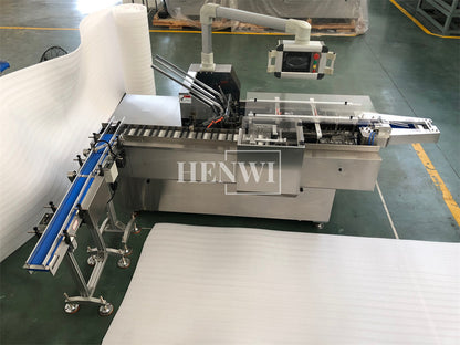 Henwi HWAM-Box Cartoning Machine Plastic Tube Box Case Cream Gel Jar Toothpaste Glass Bottle Blister Boxing Encasing Machine