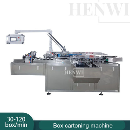 Henwi HWAM-Box Cartoning Machine Plastic Tube Box Case Cream Gel Jar Toothpaste Glass Bottle Blister Boxing Encasing Machine