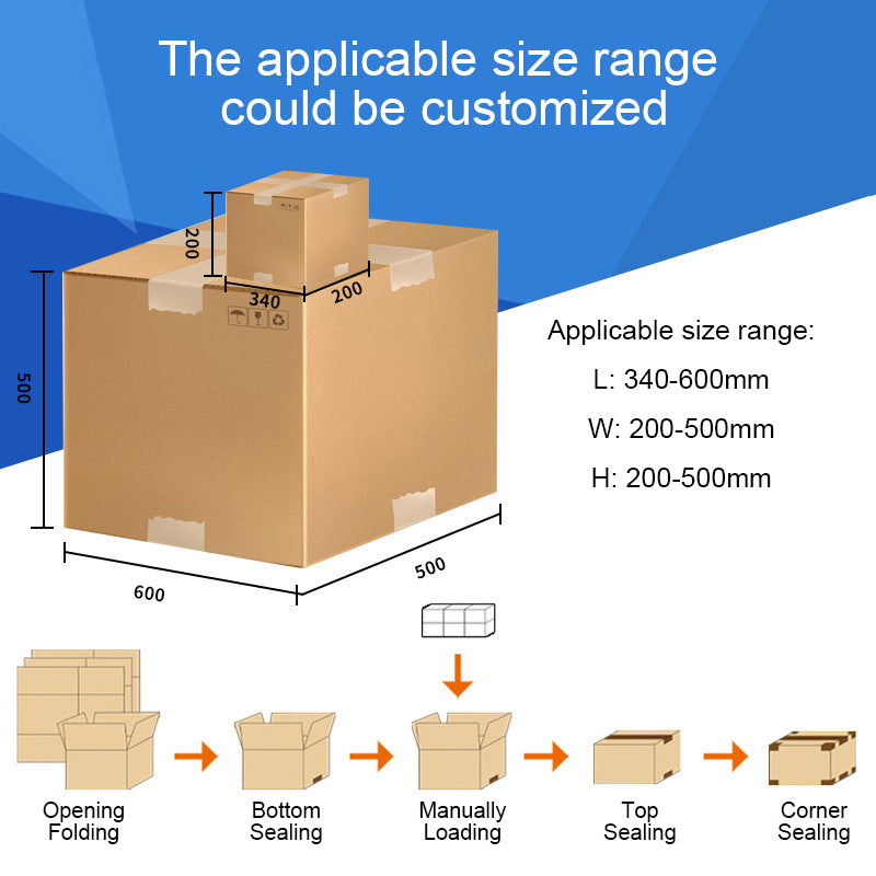 Henwi HWAM-Carton Forming Sealing Machine Line Corrugated Paper Box Opening Unpacking Folding Sealing Machine Tape Sealer