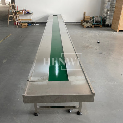 Henwi HWAM-5 Meters PVC Belt Conveyor Operation Table SUS Operating Desk Conveying Equipment