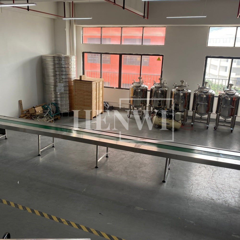 Henwi HWAM-5 Meters PVC Belt Conveyor Operation Table SUS Operating Desk Conveying Equipment