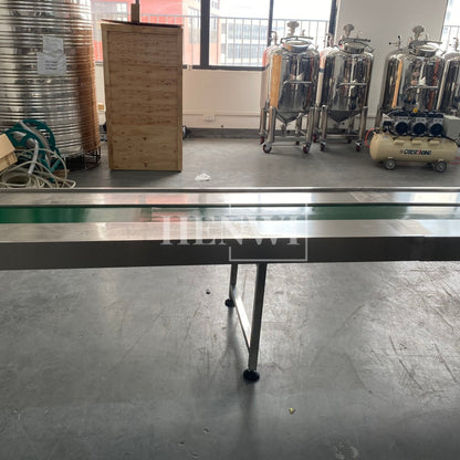 Henwi HWAM-5 Meters PVC Belt Conveyor Operation Table SUS Operating Desk Conveying Equipment