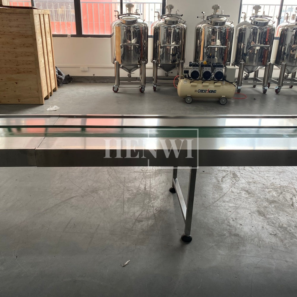 Henwi HWAM-5 Meters PVC Belt Conveyor Operation Table SUS Operating Desk Conveying Equipment