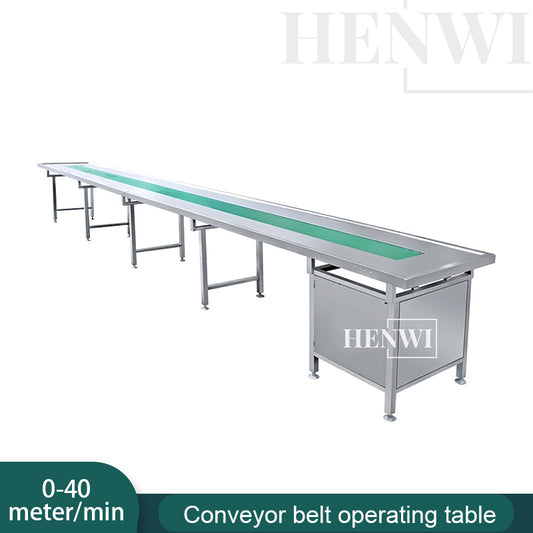 Henwi HWAM-PVC Belt Conveyor Operation Table 5 Meter SUS Operating Desk Conveying Equipment