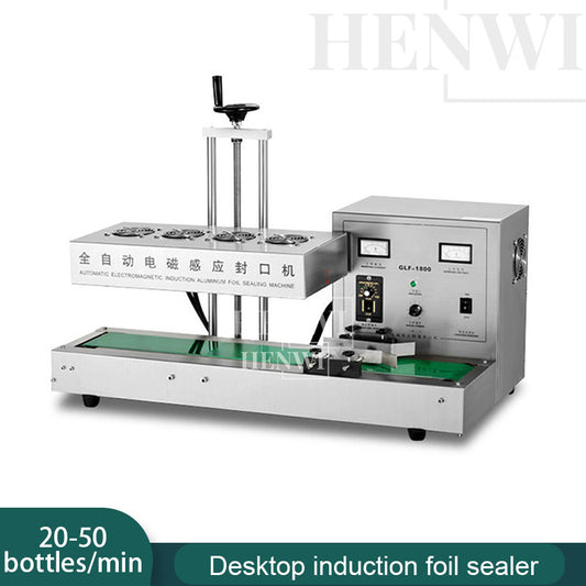 Henwi HWAM-Desktop Air Cooling Induction Sealer Continuous Aluminum Foil Electromagnetic Induction Sealing Machine For Plastic Glass Bottle Jar