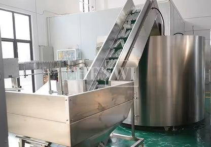 Henwi HWAM-High Speed Bottle Unscrambler Plastic Bottle Aluminum Can Metal Tin Sorting Arranging Loading Feeding Feeder Machine