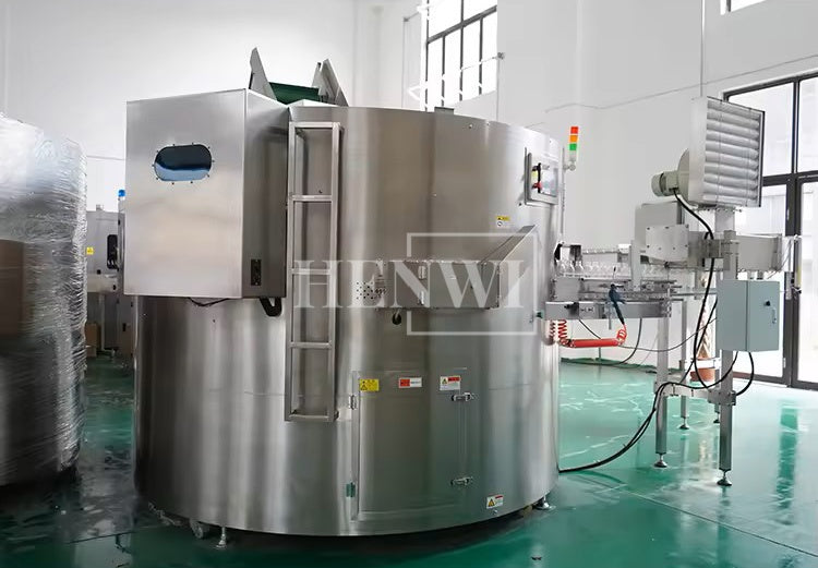 Henwi HWAM-High Speed Bottle Unscrambler Plastic Bottle Aluminum Can Metal Tin Sorting Arranging Loading Feeding Feeder Machine