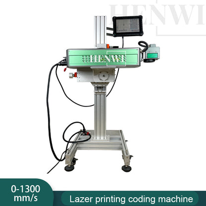 Henwi HWAM-Laser Marking Printing Coding Machine CO2 Engraver Online Flying Laser Marking Machine Expiry Date Plastic Bottles Assembly Marker