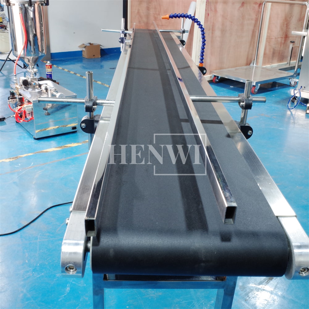 Henwi HWAM-PU Belt Conveyor Machine Adjustable Speed PU Band Belt Conveyor Stainless Steel Production Assembly Line