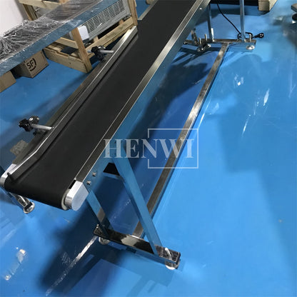 Henwi HWAM-PU Belt Conveyor Machine Adjustable Speed PU Band Belt Conveyor Stainless Steel Production Assembly Line