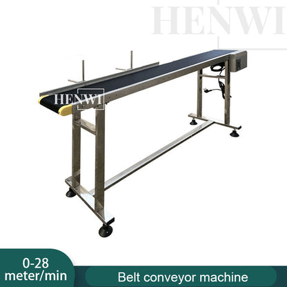 Henwi HWAM-PU Belt Conveyor Machine Adjustable Speed PU Band Belt Conveyor Stainless Steel Production Assembly Line