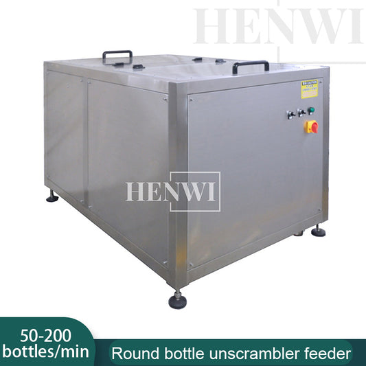 Henwi HWAM-Round Bottle Unscrambler Rotary Plastic Jar Bottle Unscrambling Arranging Sorting Machine Aluminum Tin Loading Feeder