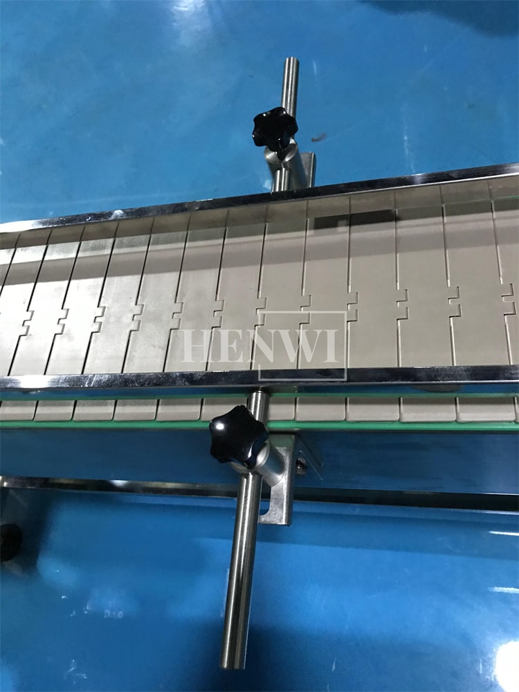 Henwi HWAM-SUS/POM Belt Conveyor Machine Adjustable Speed Chain Board Bottle Box Case Conveyor