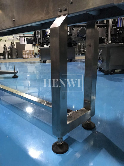 Henwi HWAM-SUS/POM Belt Conveyor Machine Adjustable Speed Chain Board Bottle Box Case Conveyor