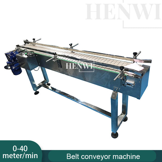 Henwi HWAM-SUS/POM Belt Conveyor Machine Adjustable Speed Chain Board Bottle Box Case Conveyor