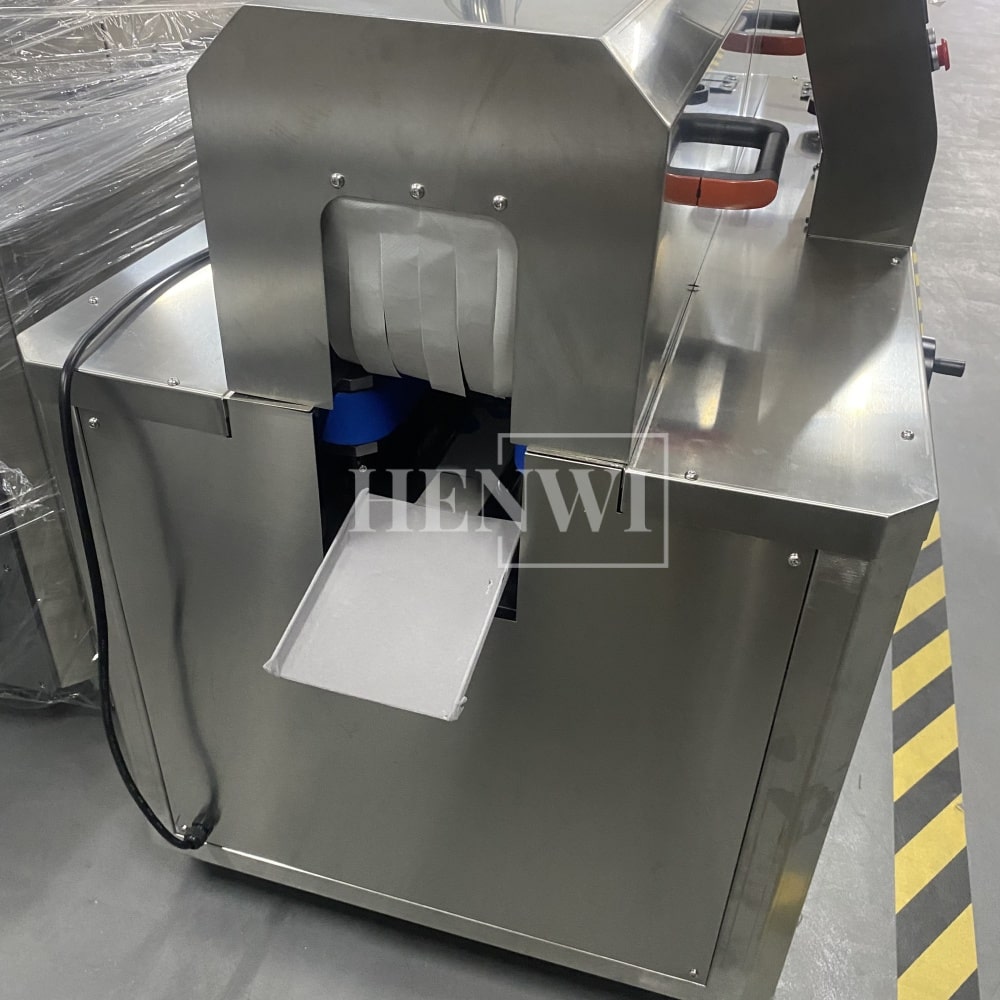 Henwi HWAM-Semi-Auto Linear Clamping Model Air Type Bottle Rinser Washer Ionized Air Glass Jar Bottle Cleaning Machine Dust Remover Bottle Cleaning Machine