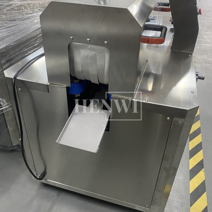 Henwi HWAM-Semi-Auto Linear Clamping Model Air Type Bottle Rinser Washer Ionized Air Glass Jar Bottle Cleaning Machine Dust Remover Bottle Cleaning Machine