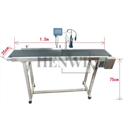 Henwi HWAM-Z190 Ink Printing Coding Machine Inkjet Printer Conveyor Portable Stainless Steel Coder Low Noise Ink Jet Printing Machinery