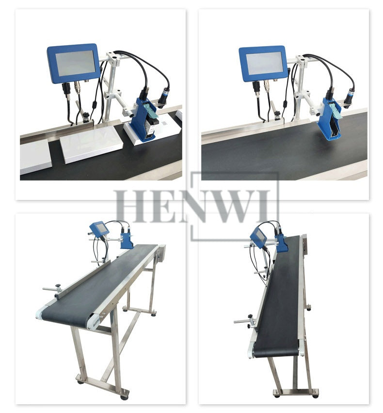 Henwi HWAM-Z190 Ink Printing Coding Machine Inkjet Printer Conveyor Portable Stainless Steel Coder Low Noise Ink Jet Printing Machinery