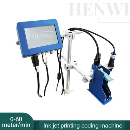 Henwi HWAM-Z190 Ink Printing Coding Machine Inkjet Printer Conveyor Portable Stainless Steel Coder Low Noise Ink Jet Printing Machinery