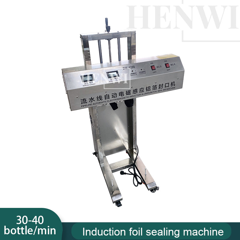 Henwi HWAM-Air Cooling Induction Sealer Aluminum Foil Electromagnetic Induction Sealing Machine For Plastic Glass Bottle Jar And Plastic Cap