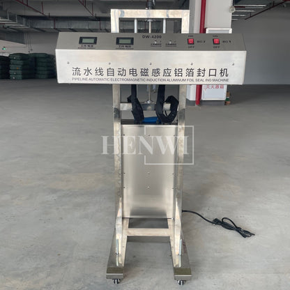 Henwi HWAM-Air Cooling Induction Sealer Aluminum Foil Electromagnetic Induction Sealing Machine For Plastic Glass Bottle Jar And Plastic Cap