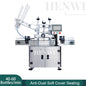 Henwi HWFCL- 2 Nozzles Automatic Powder Filling Weighing Packing Machine Powder Bottling Canning Seaming Machine with Aluminum Cover Crimping Capping Sealing Machine Lid Crimper Capper Sealer with Soft Anti-Dust Cover Feeding Pressing Sealing Machine