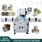 Henwi HWCM-ATC Automatic Aluminum Cover Crimping Capping Sealing Machine Lid Crimper Capper Sealer Machine for Plastic Bottle Aluminum Tin Pop Can