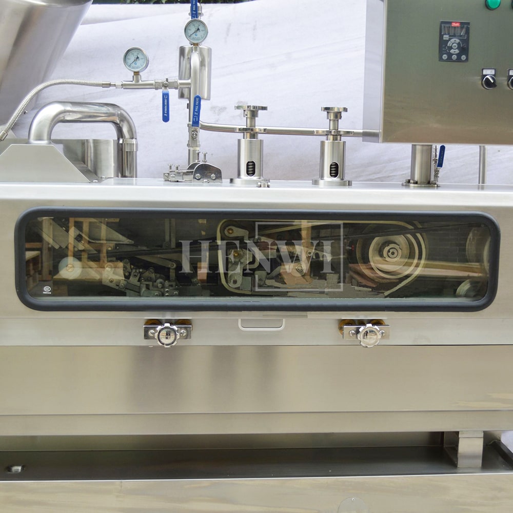 Henwi HWCM-VSC Vacuum Steam Cap Glass Bottle Tinplate Lid Capping Sealing Machine Metal Lid Capper Sealer Machine