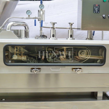 Henwi HWCM-VSC Vacuum Steam Cap Glass Bottle Tinplate Lid Capping Sealing Machine Metal Lid Capper Sealer Machine