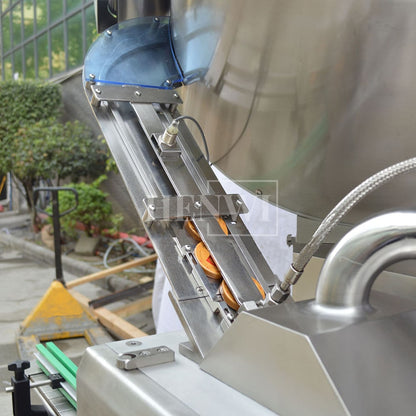 Henwi HWCM-VSC Vacuum Steam Cap Glass Bottle Tinplate Lid Capping Sealing Machine Metal Lid Capper Sealer Machine