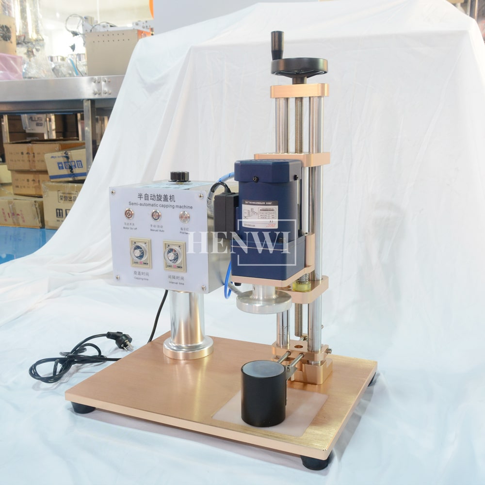 Máquina embotelladora de salsa en pasta granular semiautomática de 1 boquilla Henwi HWFM-S-HMF Máquina mezcladora horizontal de 1 cabezal para botellas