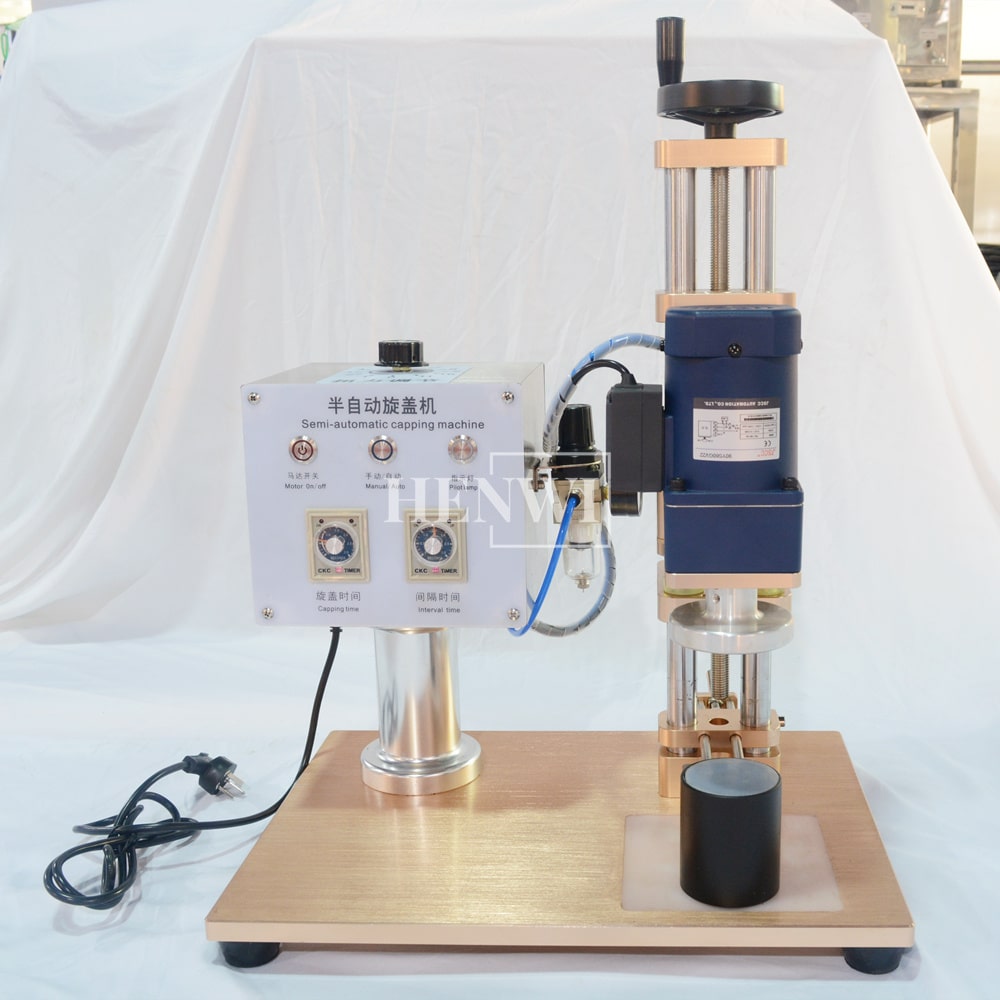 Máquina embotelladora de salsa en pasta granular semiautomática de 1 boquilla Henwi HWFM-S-HMF Máquina mezcladora horizontal de 1 cabezal para botellas