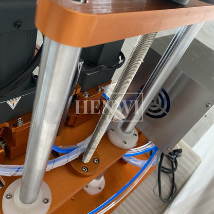 Henwi HWCM-S-W4 Semi-Auto Desktop 4 Wheels Capper Bottle Screwing Capping Sealing Machine Cover Manual Sealer Machine