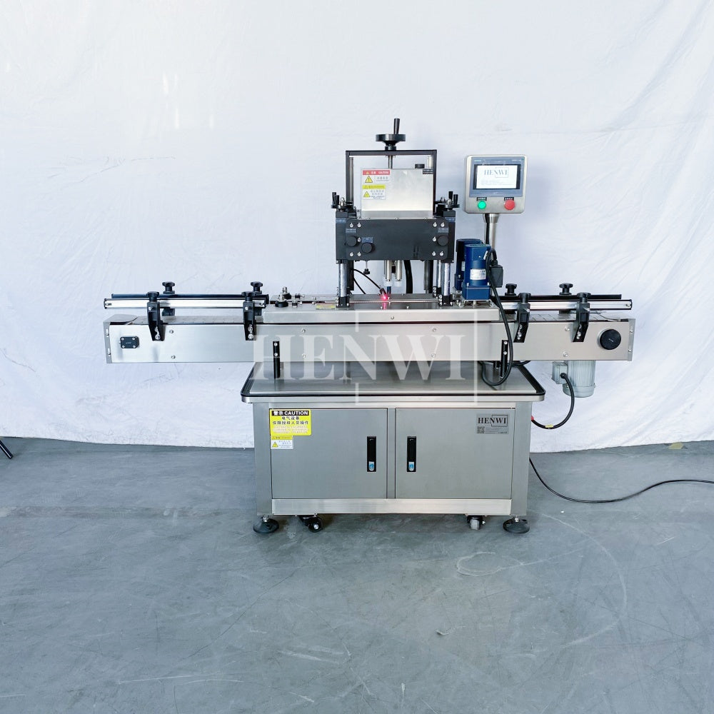 Henwi HWCM-W4 Automatic 1 Station 4 Wheels Capper Bottle Screwing Capping Sealing Machine Cover Sealer