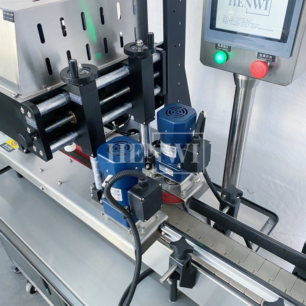 Henwi HWCM-W4 Automatic 1 Station 4 Wheels Capper Bottle Screwing Capping Sealing Machine Cover Sealer