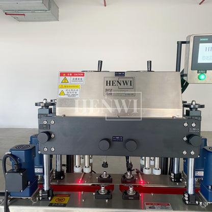 Henwi HWCM-W4x2 Automatic 2 Stations 4 Wheels Capper Bottle Screwing Capping Sealing Machine Cover Sealer
