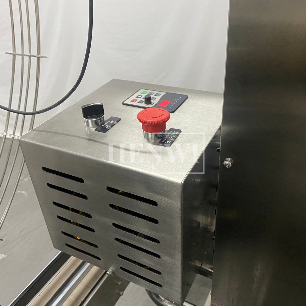 Henwi HWCM-W4x2 Automatic 2 Stations 4 Wheels Capper Bottle Screwing Capping Sealing Machine Cover Sealer with Automatic Cap Lifting Elevator Feeding Machine