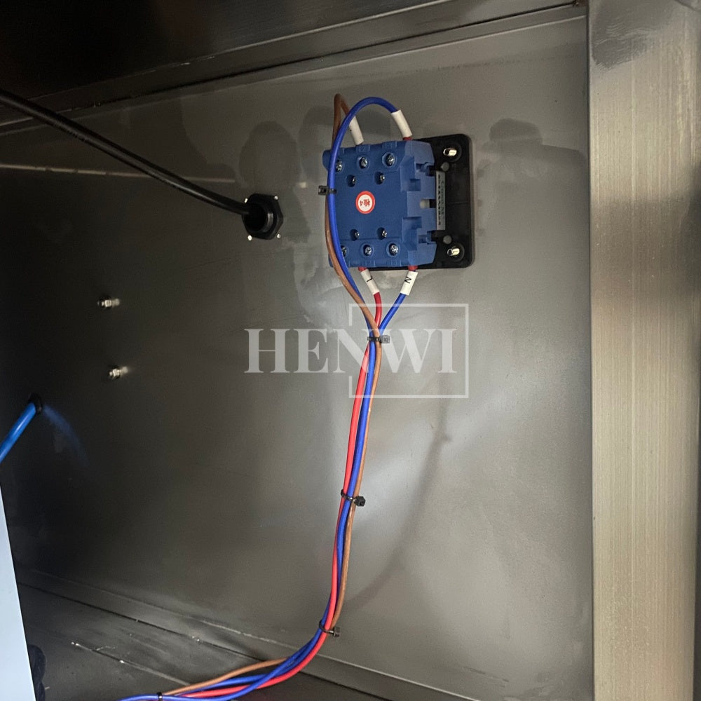 Henwi HWCM-W4x2 Automatic 2 Stations 4 Wheels Capper Bottle Screwing Capping Sealing Machine Cover Sealer with Automatic Cap Lifting Elevator Feeding Machine