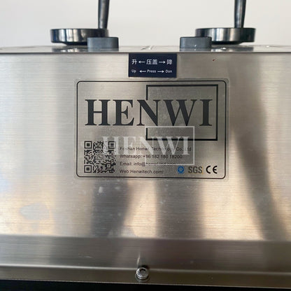 Henwi HWCM-W4x2 Automatic 2 Stations 4 Wheels Capper Bottle Screwing Capping Sealing Machine Cover Sealer