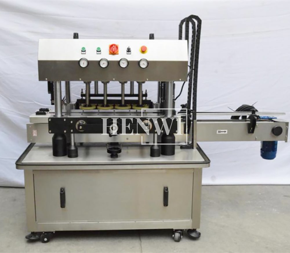 Henwi HWCM-W8 Automatic 8 Wheels High Speed Capper Bottle Screwing Capping Sealing Machine Cover Sealer