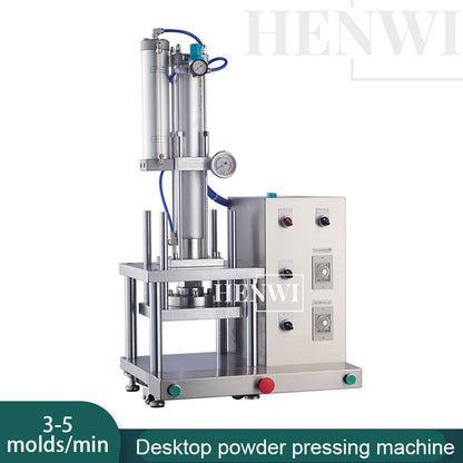 Henwi HWCZ-Desktop Powder Pressing Machine Blush Brow Bronzer Shimmering Pressed Based Power Highlight Cake Presser Equipment