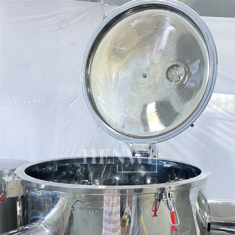 Henwi HWCZ-Powder Homogenizing Mixer Tank Ressuring Oil Spraying Powder Hitting Homogenizing Mixing Equipment Three Shaft Side-Beating