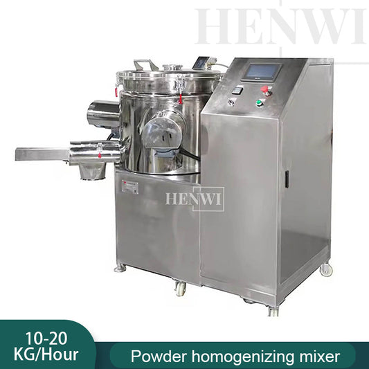 Henwi HWCZ-Powder Homogenizing Mixer Tank Ressuring Oil Spraying Powder Hitting Homogenizing Mixing Equipment Three Shaft Side-Beating