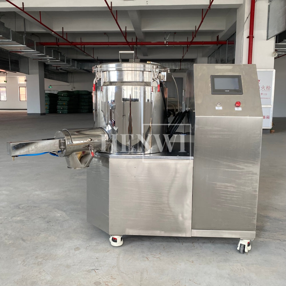 Henwi HWCZ-Powder Homogenizing Mixer Tank Ressuring Oil Spraying Powder Hitting Homogenizing Mixing Equipment Three Shaft Side-Beating Mixing Machine Tank