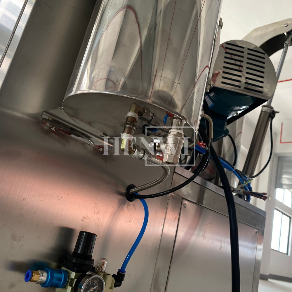 Henwi HWCZ-Powder Homogenizing Mixer Tank Ressuring Oil Spraying Powder Hitting Homogenizing Mixing Equipment Three Shaft Side-Beating Mixing Machine Tank