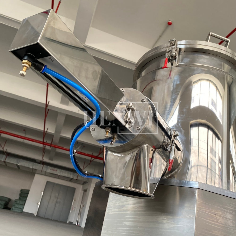 Henwi HWCZ-Powder Homogenizing Mixer Tank Ressuring Oil Spraying Powder Hitting Homogenizing Mixing Equipment Three Shaft Side-Beating Mixing Machine Tank