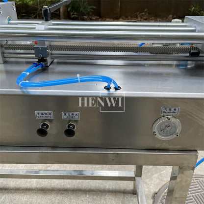 Henwi HWFF-1 Nozzles Horizontal Anti Corrosive Filler Pesticide Bleach Liquid Fertilizer Acid Liquid Alkaline Liquid Filling Machine